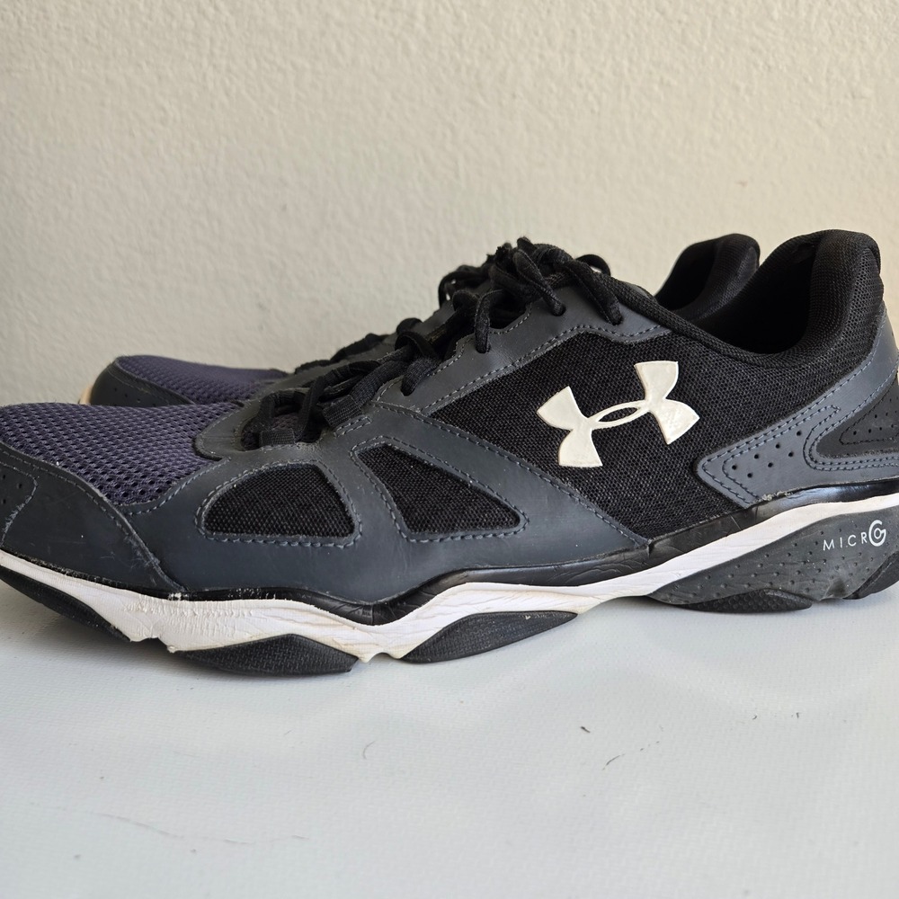 Under Armour Micro G‎ Mens Athletic Shoes Black Grey Size 12 Running Training